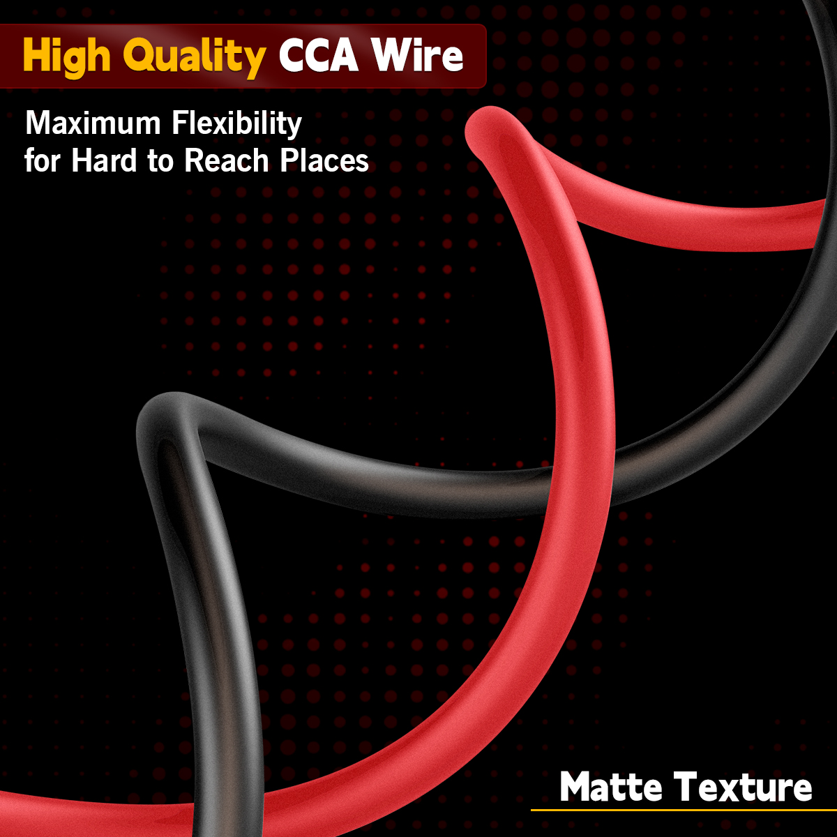8 Gauge CCA Car Amplifier Wire Cable (50ft Black/Red) – 12V Battery Cable for Automotive Audio Systems, Copper Clad Aluminium CCA Wire, Flexible Silicon Electrical Wiring for Car Trucks Amp