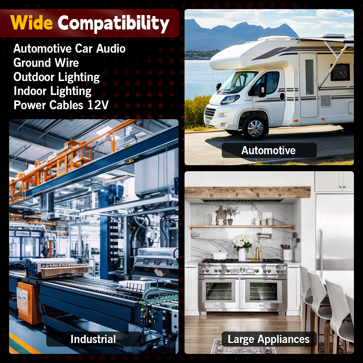 8 AWG Black Battery Cable, 50FT 12V CCA Wire for Car Audio Speaker, Silicon Flexible Electrical Wire for Automotive Car Amplifiers Low Voltage Power Cable 15.5m (Black)