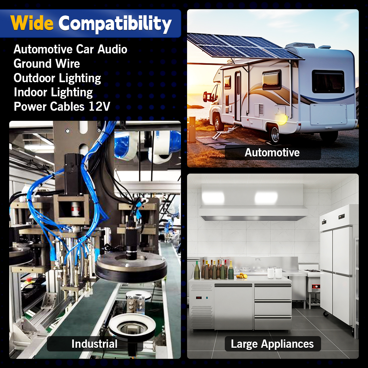 25FT Blue 4 AWG Automotive Wire Cable, Heavy Duty 12V Power Cable for Car Audio, Battery Connections, Marine Wiring, Trolling Motor, Flexible Durable Silicon Copper Clad Aluminum (CCA) Wire RV RC