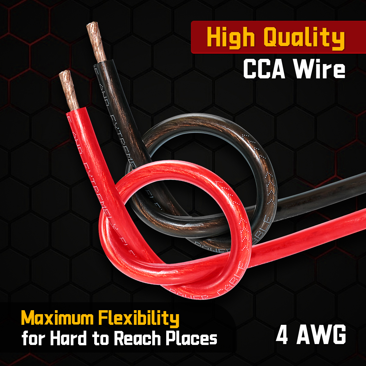 4 Gauge automotive wire, Silicon Soft (16ft Black+16ft Red) CCA Wire Car Audio Battery Cable, 4AWG Power/Ground Welding Cable Electrical Wire for Audio RV RC Trailer Repair Speaker Amp 12V