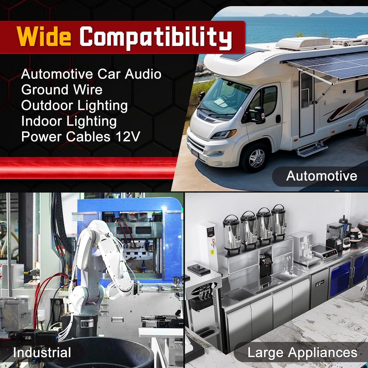 4 Gauge automotive wire, Silicon Soft (16ft Black+16ft Red) CCA Wire Car Audio Battery Cable, 4AWG Power/Ground Welding Cable Electrical Wire for Audio RV RC Trailer Repair Speaker Amp 12V