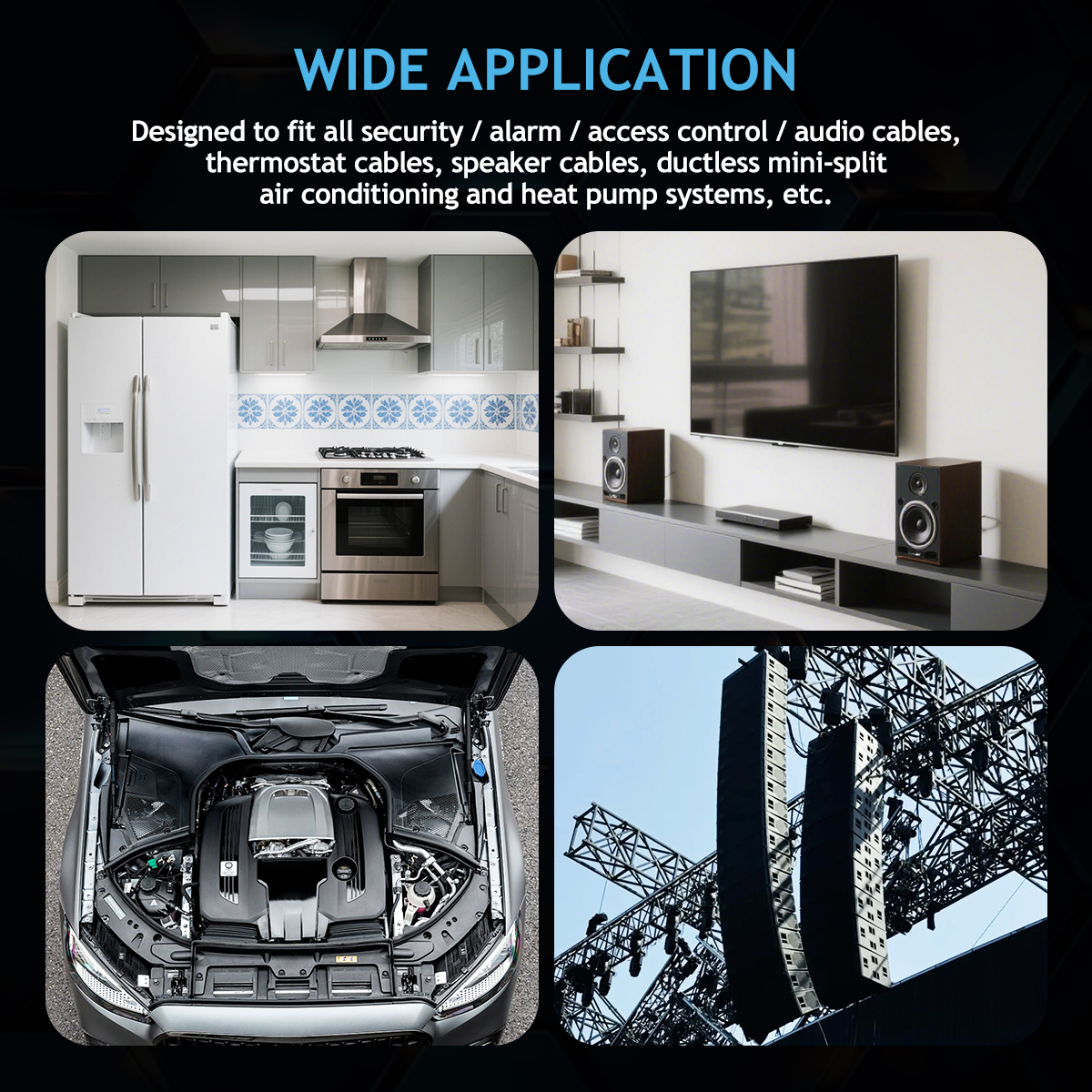 20 AWG 2 Conductor CCA Wire – 20 Gauge White 50FT Copper Clad Aluminium Copper Wire, 16m PVC Electrical Wire for Automotive, LED Lights, Strips, DIY Projects, 12V 24V Low Voltage Wiring