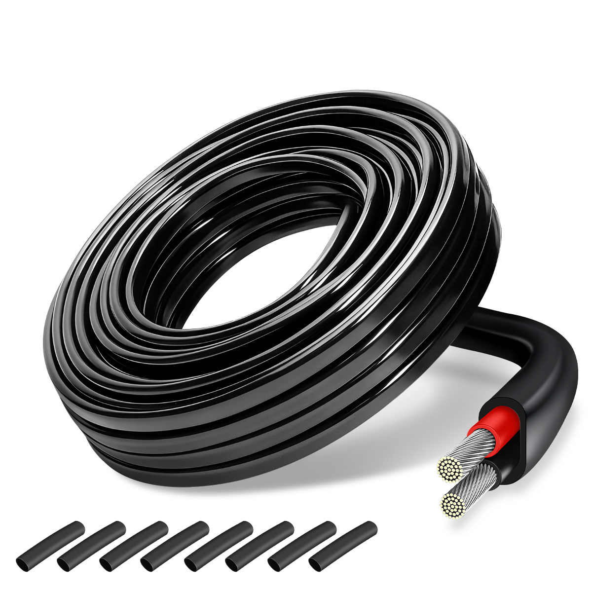 18AWG Stranded Tinned Copper Cable 2 Conductor,2x0.75mm² 18 Gauge Oxygen Free Pure Copper 66FT/20m Flexible Cable for Audio, LED Strips, Speaker & Low Voltage DIY Automotive Audio, Solar, Home Theater