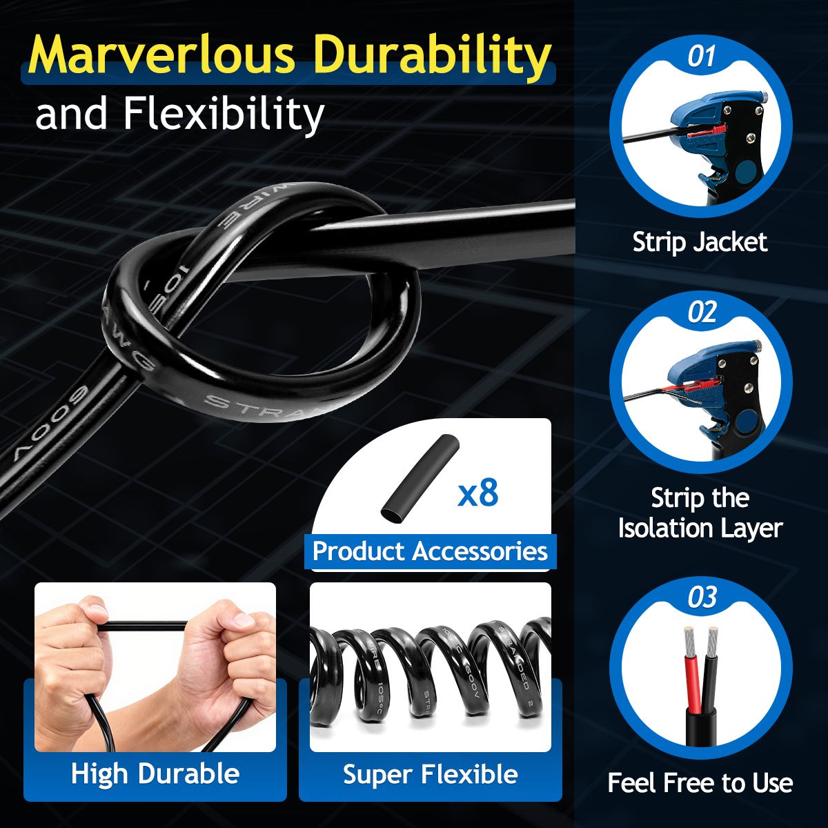 18AWG Stranded Tinned Copper Cable 100FT 2 Conductor |18 Gauge Oxygen-Free Flexible Pure Copper Cable for Car Audio, LED Strips, Speakers & Low Voltage DIY Automotive Audio, Solar, Home Theater