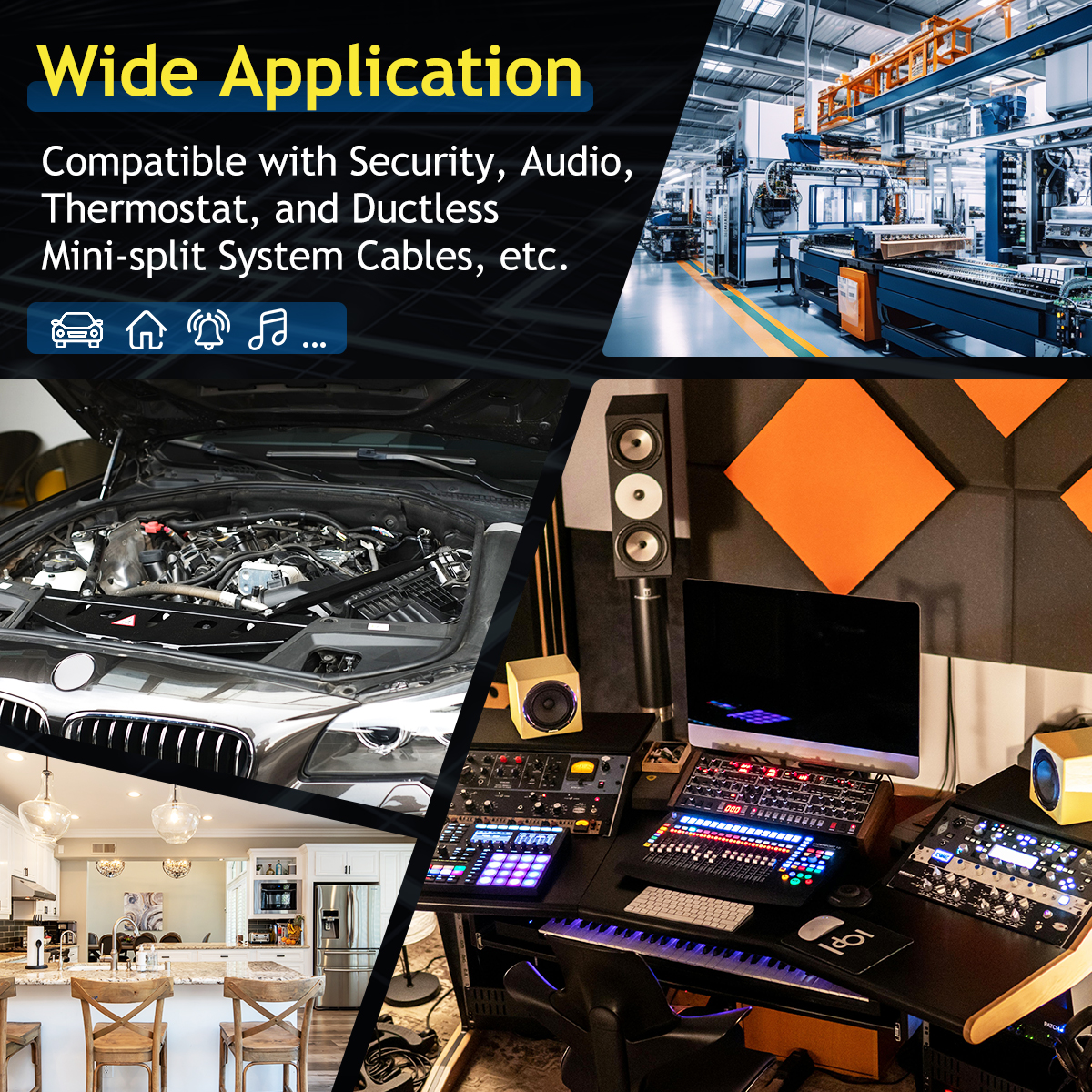 18AWG Stranded Tinned Copper Cable 100FT 2 Conductor |18 Gauge Oxygen-Free Flexible Pure Copper Cable for Car Audio, LED Strips, Speakers & Low Voltage DIY Automotive Audio, Solar, Home Theater