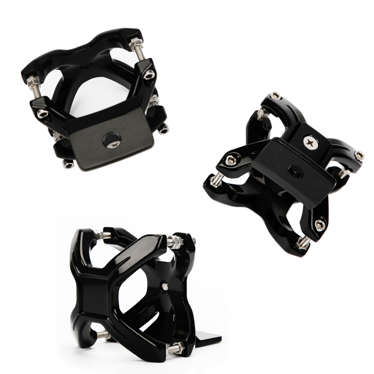 WOWLED Work Lights X Bracket, Pair X-Clamp Bullbar Mounting Bracket 2-3" LED Driving Work Light Bar Tube Mount Headlight Mounts