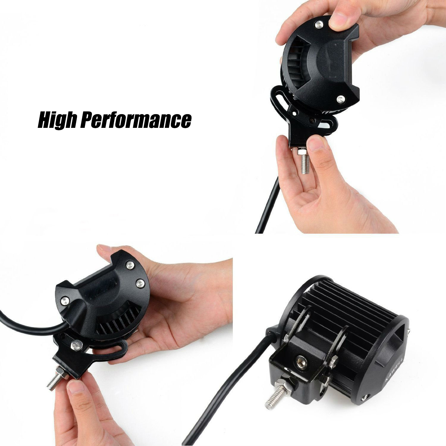 WOWLED 2 x Slide Mounting Bracket for LED Work Light Bar - Adjustable Lower Slidable Mount for Offroad, 4x4, ATV, UTE, Truck, Car, 4WD