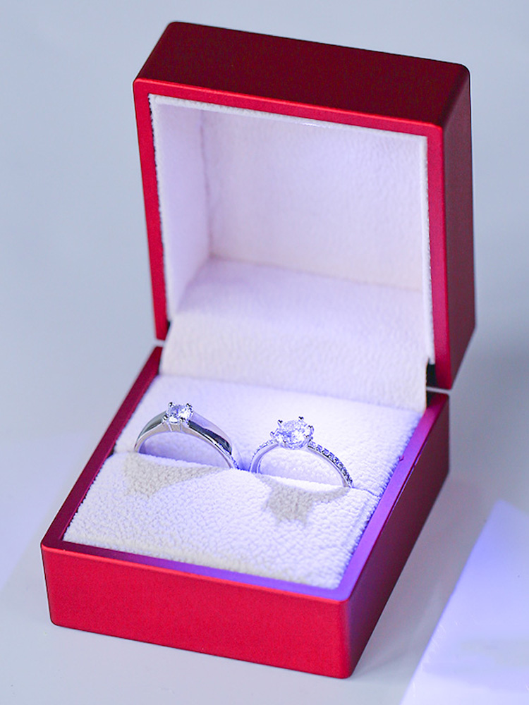 Eternal Oath Wedding Ring Pair Wedding Diamond Ring Exchange Ceremony, Adjustable Size