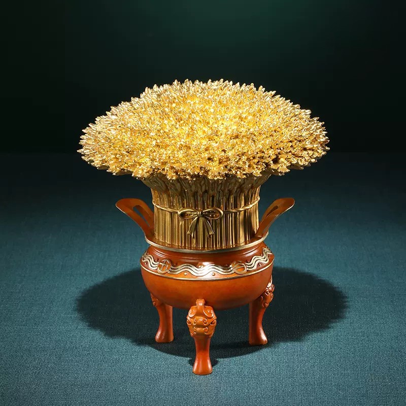 Pure copper Wugu Fengdeng ornaments, handicrafts, office decorations, opening gifts, excellent products