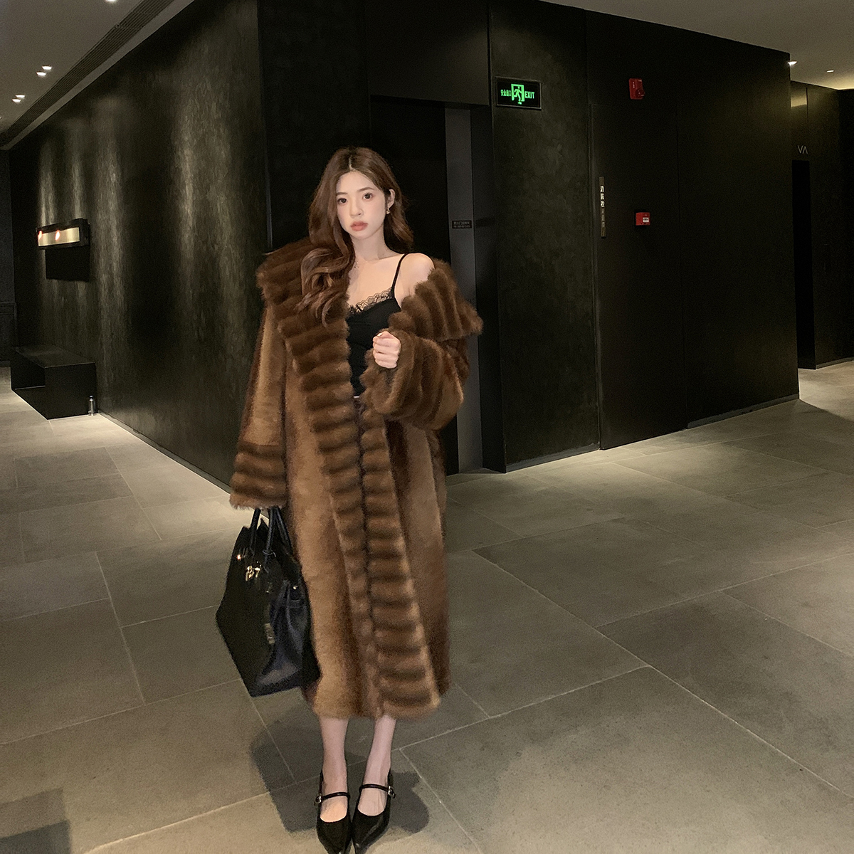 2024 Winter New Thick Loose Mink Fur Coat