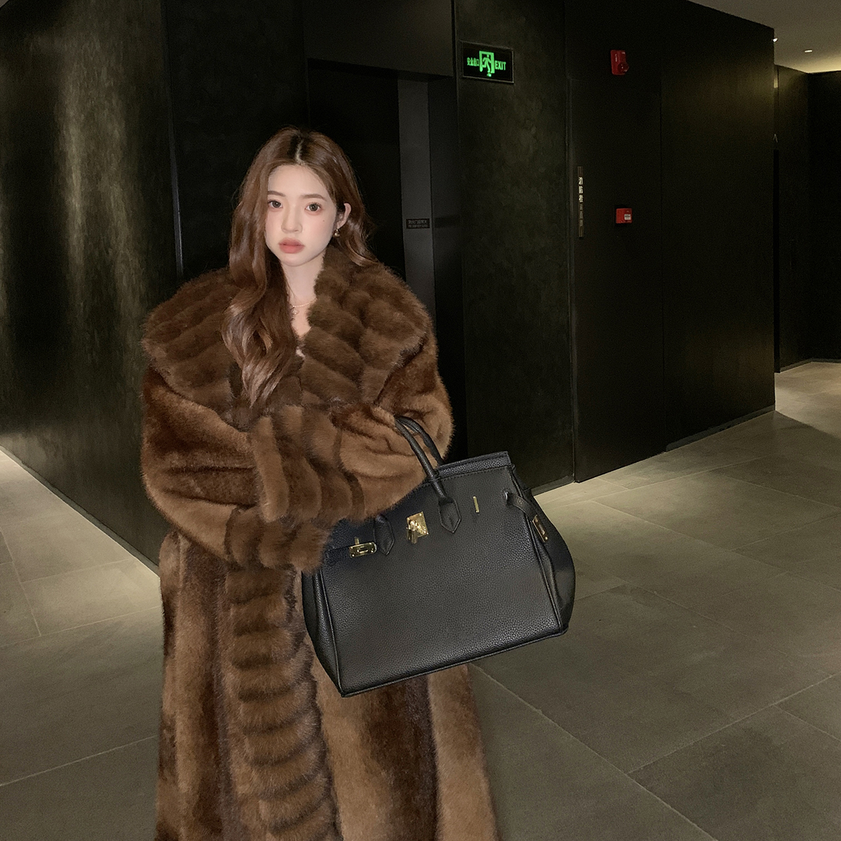 2024 Winter New Thick Loose Mink Fur Coat
