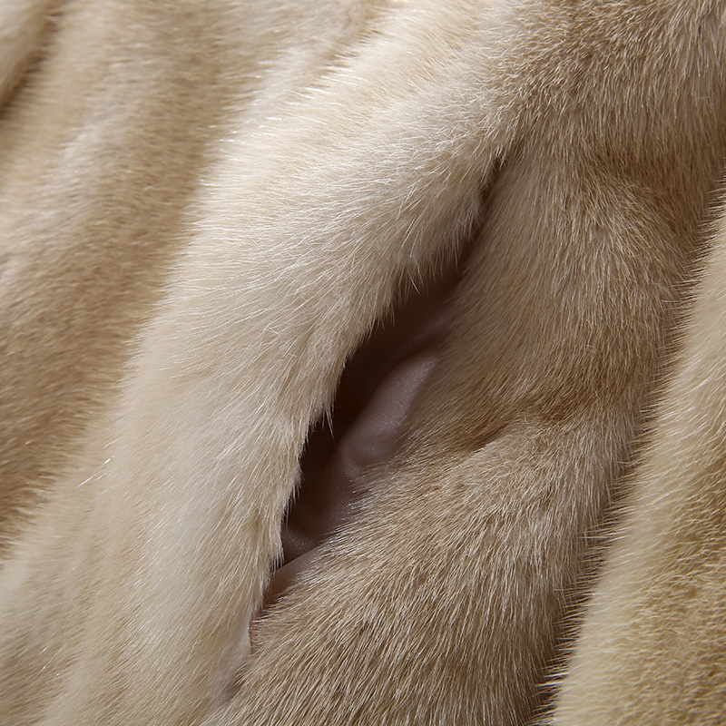 100% imported mink fur coat from Denmark, medium to long fur coat