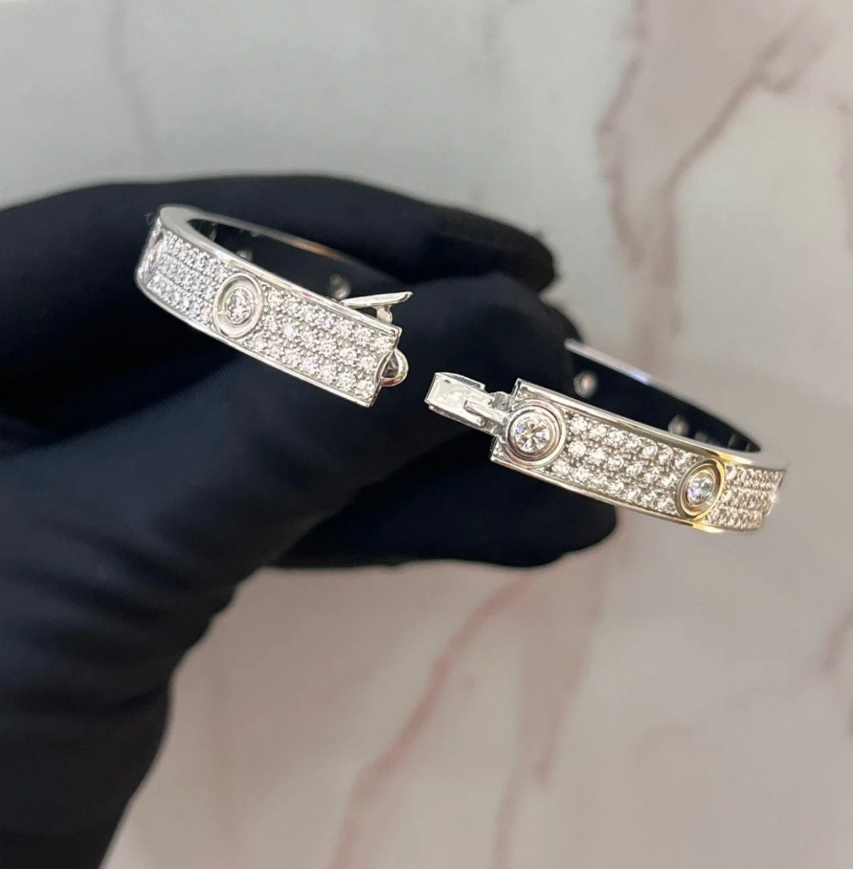 Full Sky Star Bracelet Women's 18k Gold Light Luxury High Grade Full Diamond Love Couple Bracelet