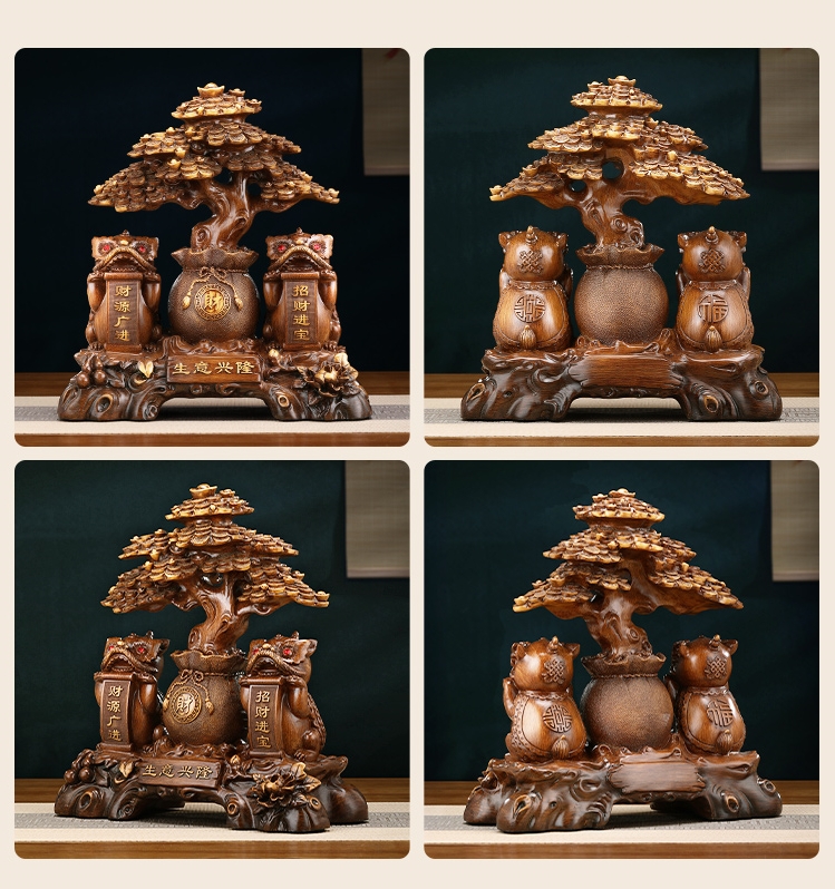 Prosperous business and wealth tree, art office decoration company opening gift