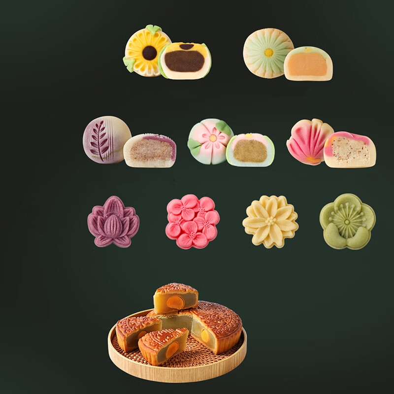 Mid-Autumn Festival Moon Cake Gift Box Guangdong style Moon Cake Taoshan Cake Dim sum High grade Gift