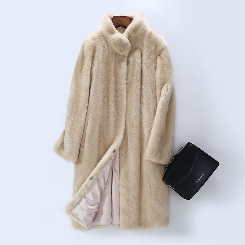 100% imported mink fur coat from Denmark, medium to long fur coat