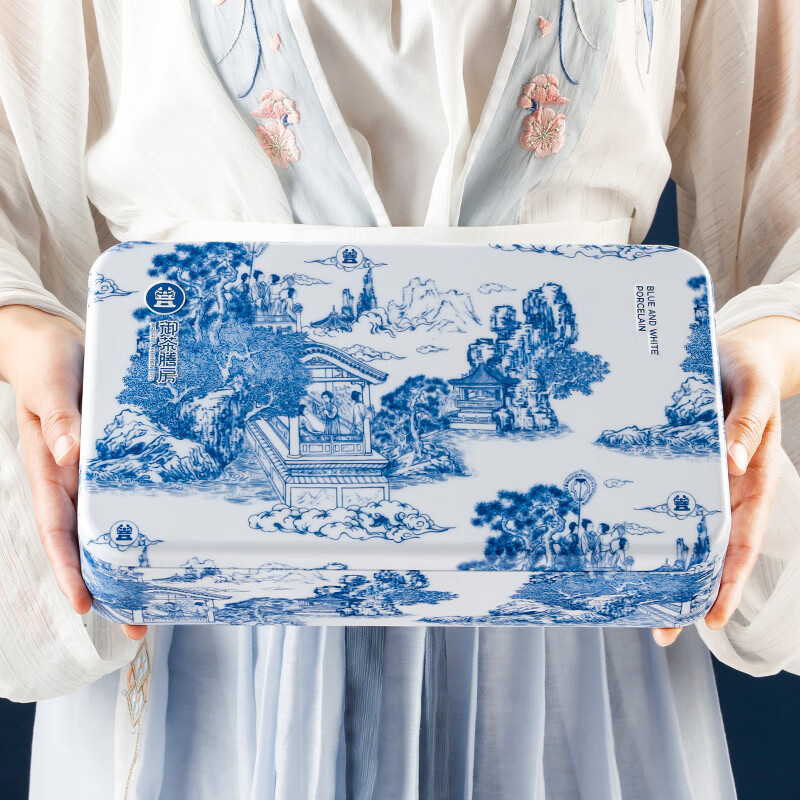 Moon cake gift box Blue and white porcelain gift box for Mid-Autumn Festival gifts