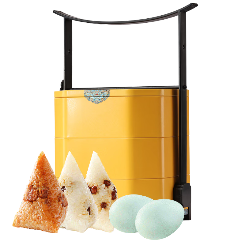 Dragon Boat Festival organic Zongzi gift box high-end gift organic red beans red dates fresh meat zongzi Bean paste cake Dim sum combination package