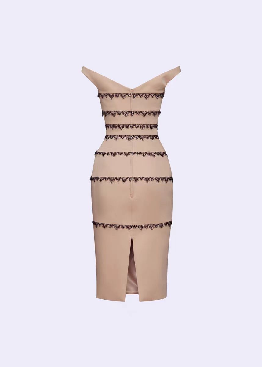 Light luxury retro high-end lace decorative dress dress