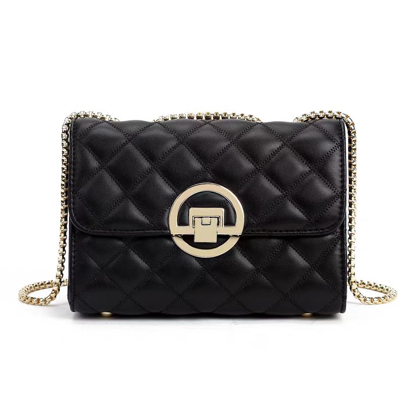 2024 new single shoulder crossbody small square bag mini small fragrant style diamond grid chain bag