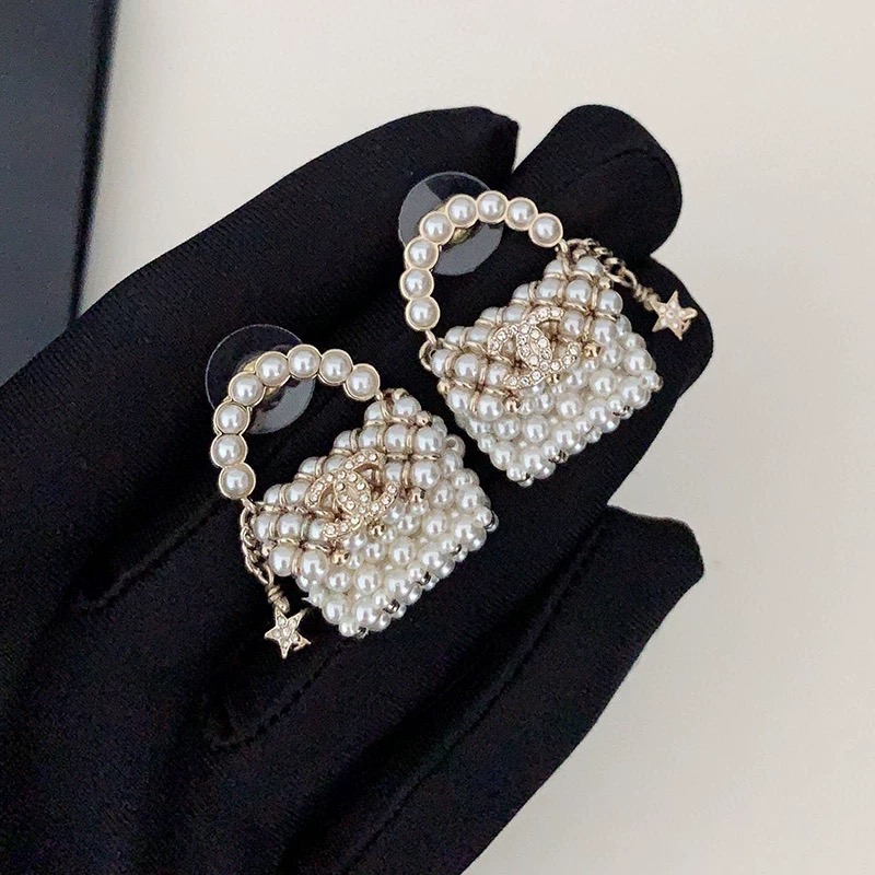 Gaoding series three-dimensional exquisite handmade pearl bag pendant earrings+pendant necklace