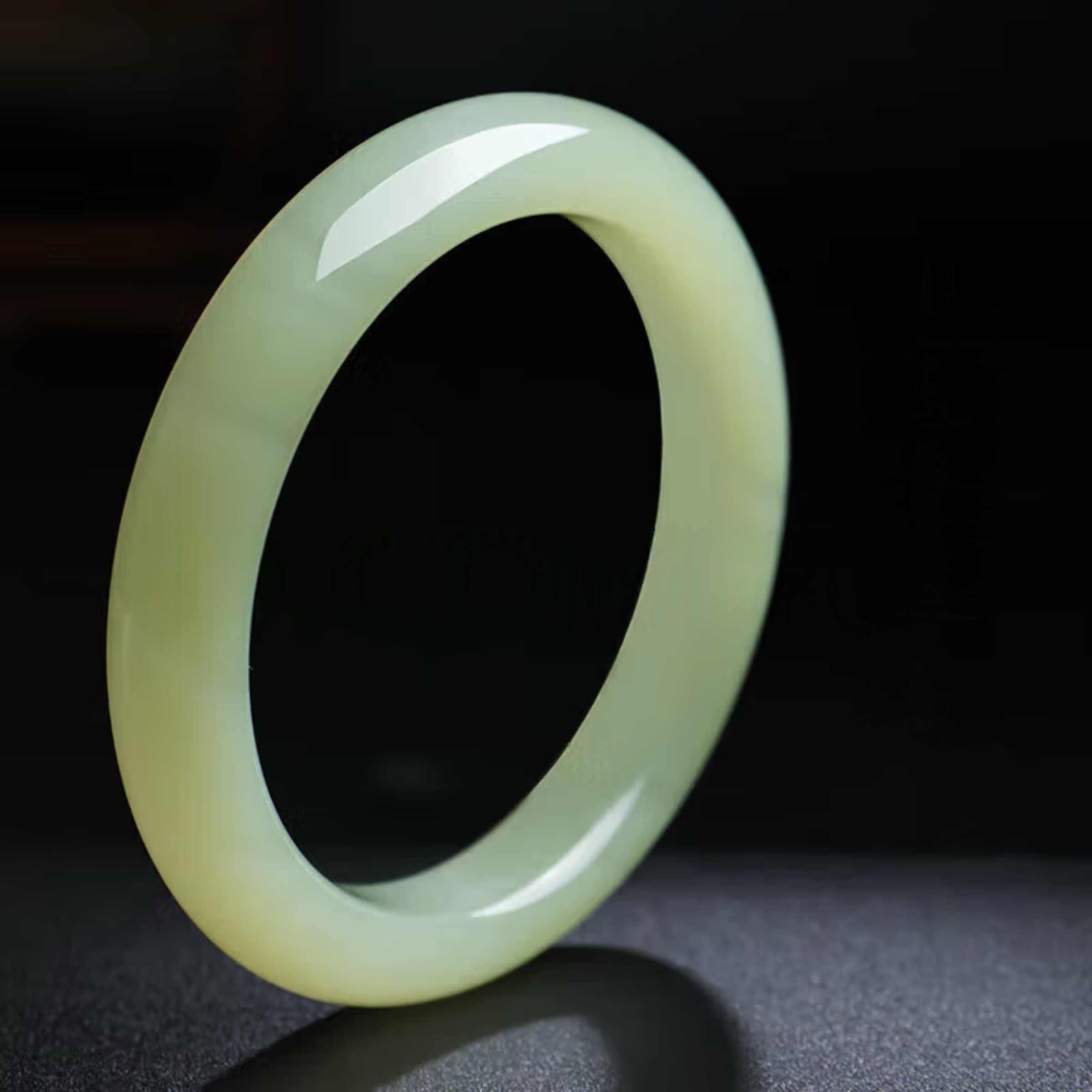 Qixi Valentine's Day gift Hotan Jade bracelet Light sapphire bracelet