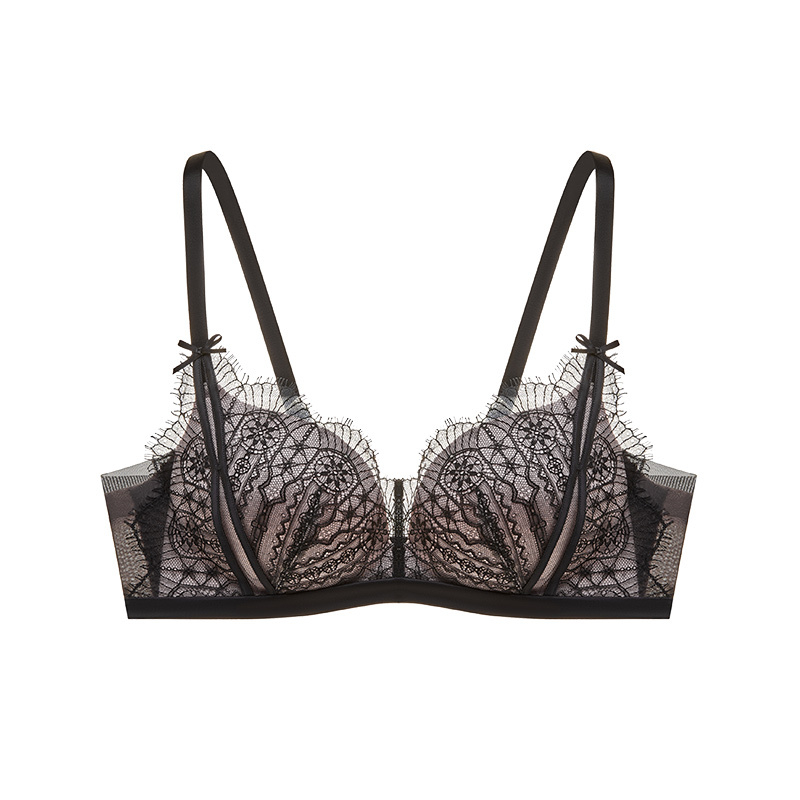 Yangtze River Delta comfortable no steel ring gathering bra, women's sexy lace underwear