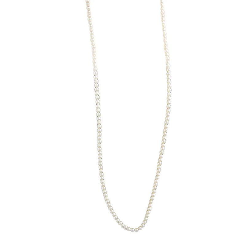 Extra long pearl necklace Baroque two sided light pearl necklace