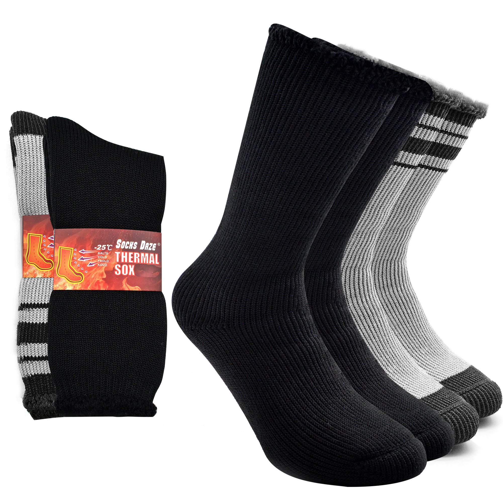 Socks Daze Winter Warm Thermal Socks With Thick Cushion
