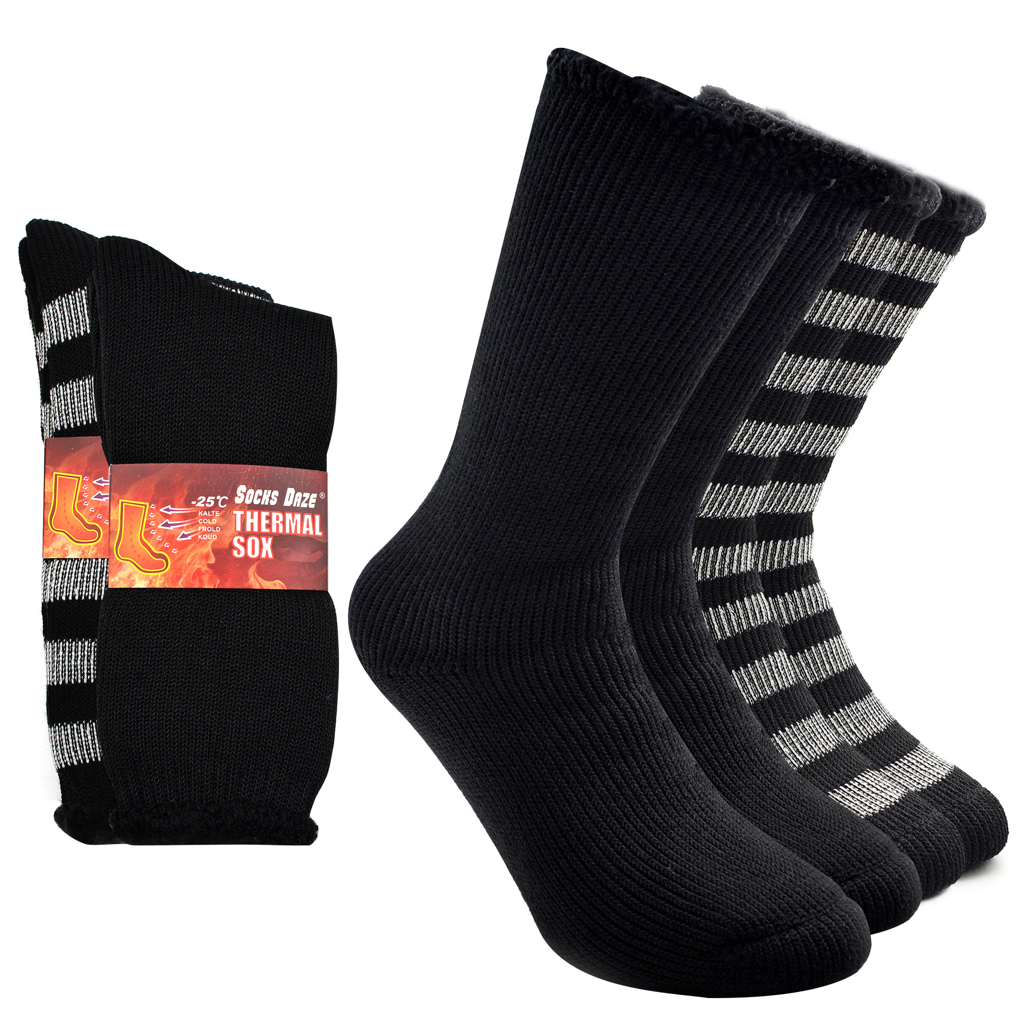 Socks Daze Winter Warm Thermal Socks With Thick Cushion