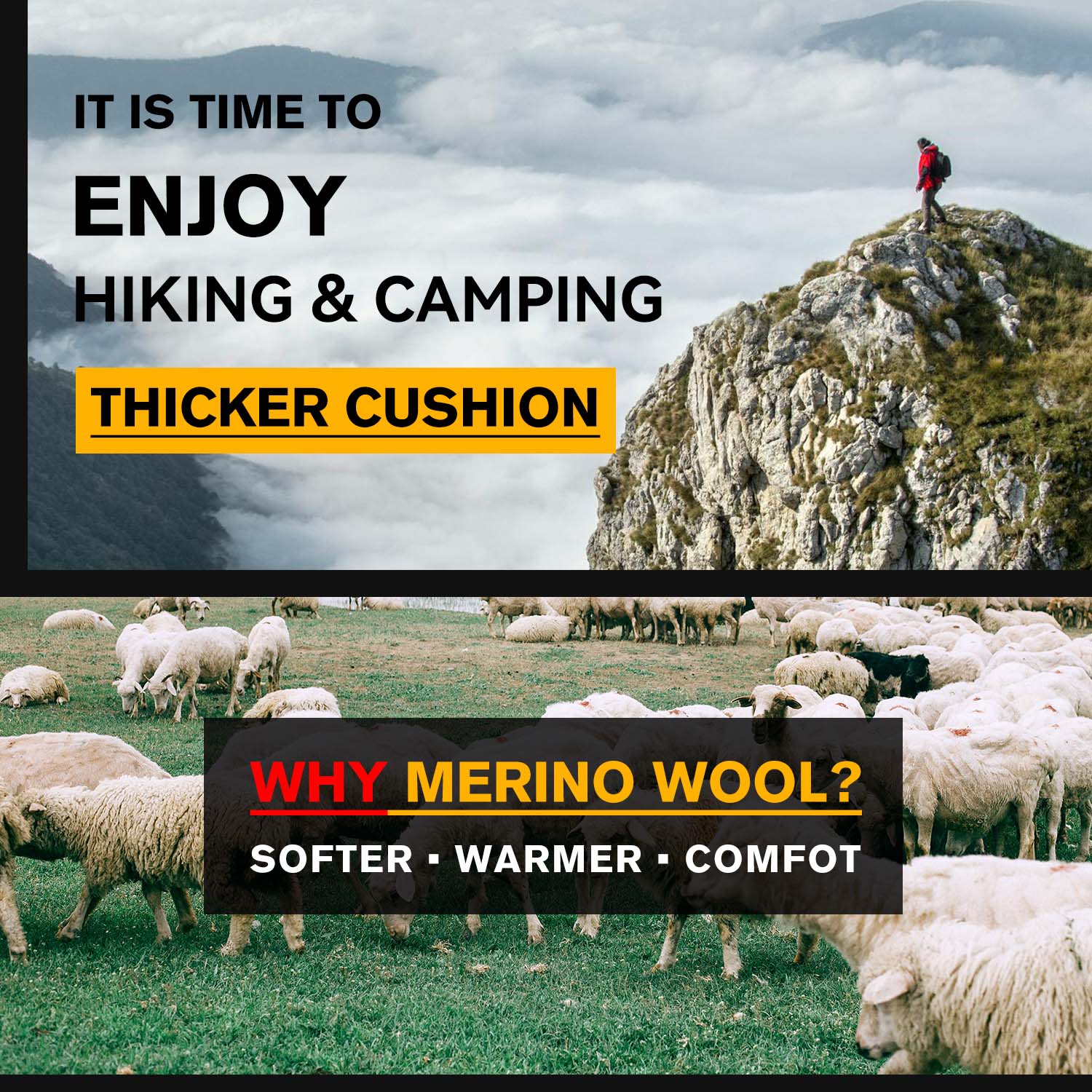 Socks 3 Pack Daze Crew Thick Cushioned Warm Wool Hiking Socks