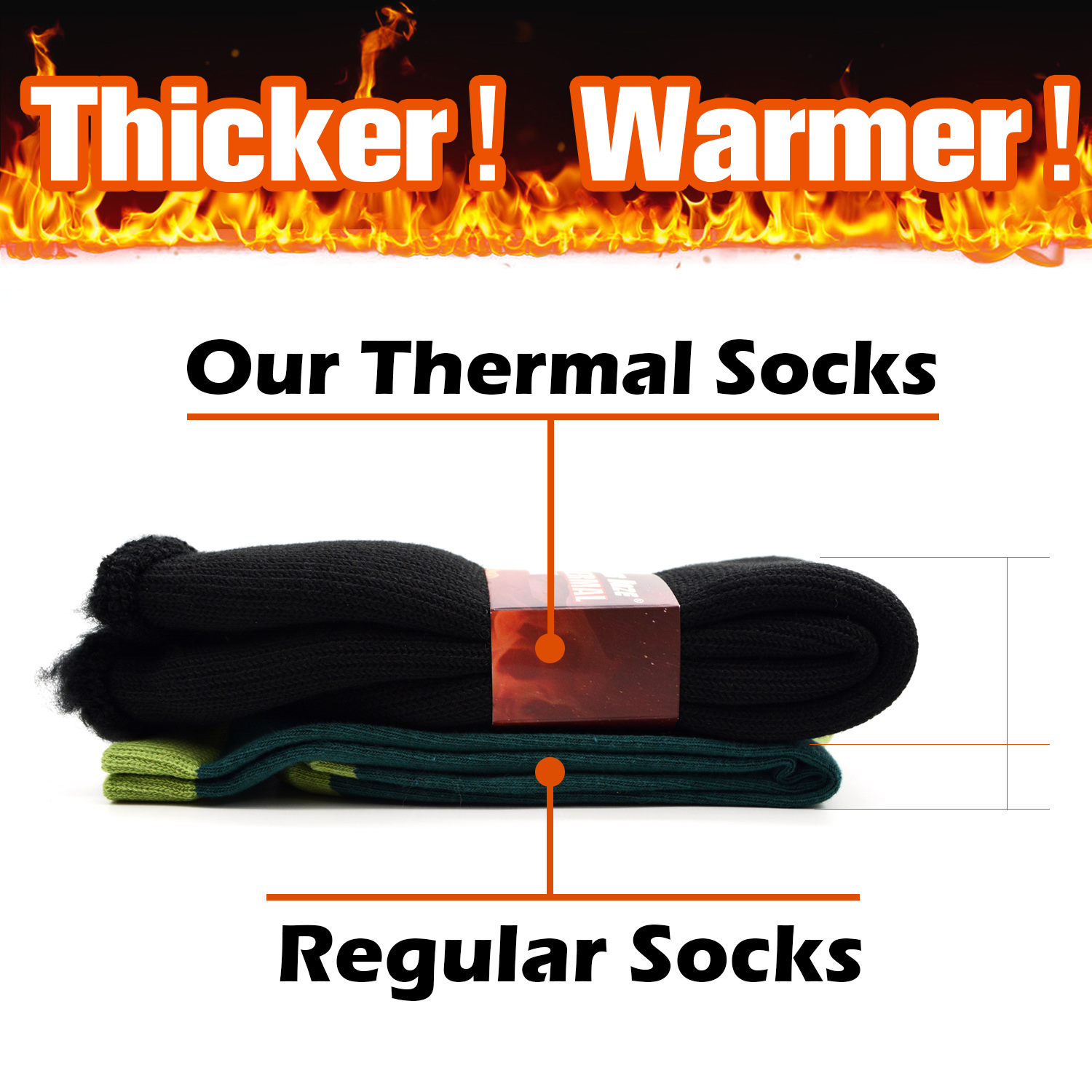 Socks Daze Winter Warm Thermal Socks With Thick Cushion