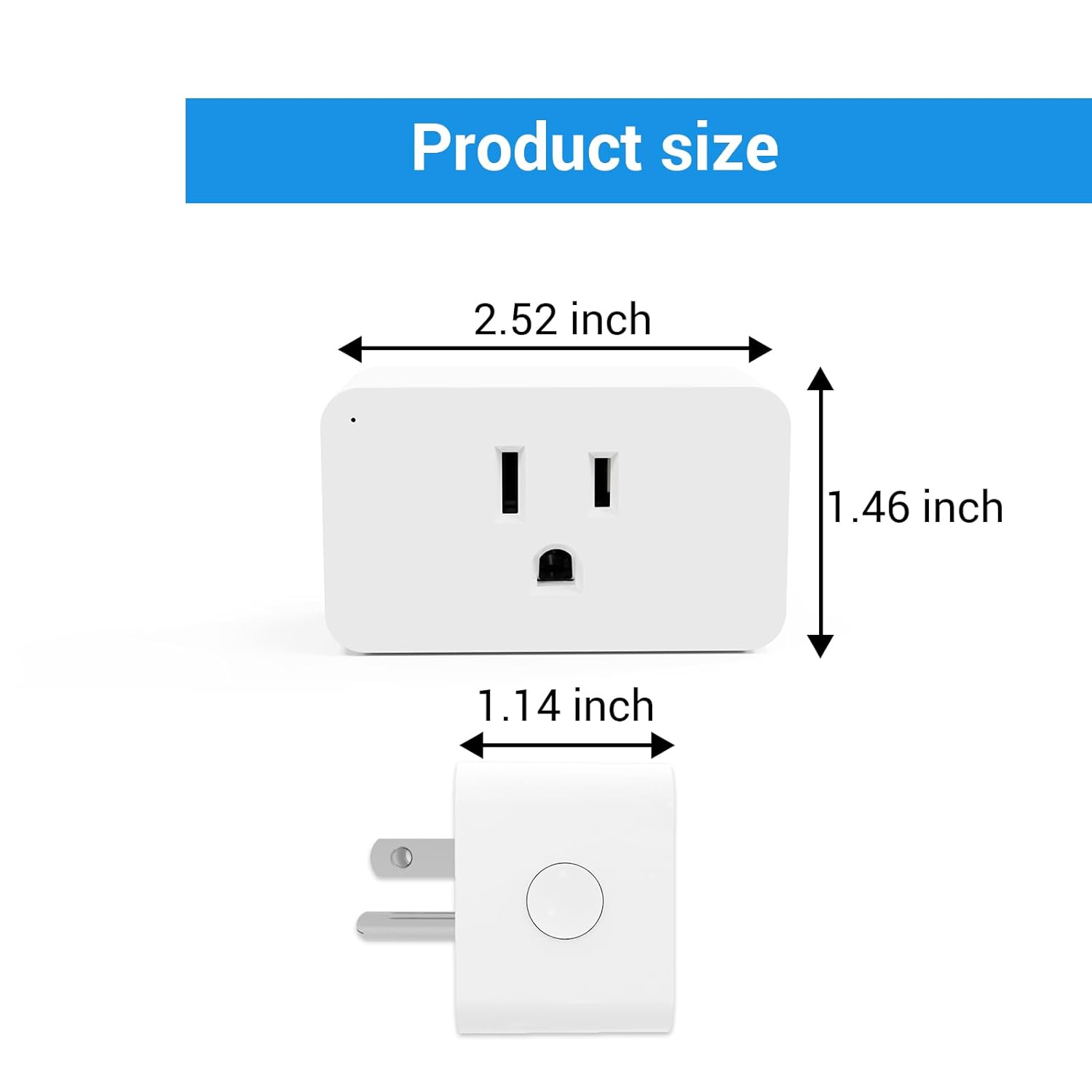 New One Z Wave Outlet, 800 Series Z-Wave Smart Plug, Bult in Zwave Repeater, Z-Wave Outlets, Z-Wave Hub Required, Compatible with Hubitat, SmartThings, Vera, Wink, Fibaro, Homeseer, 2GIG