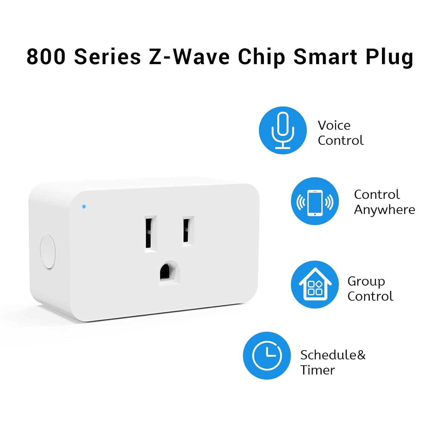 New One ZWave 800 Series Smart Plug Outlet Works with SmartThings