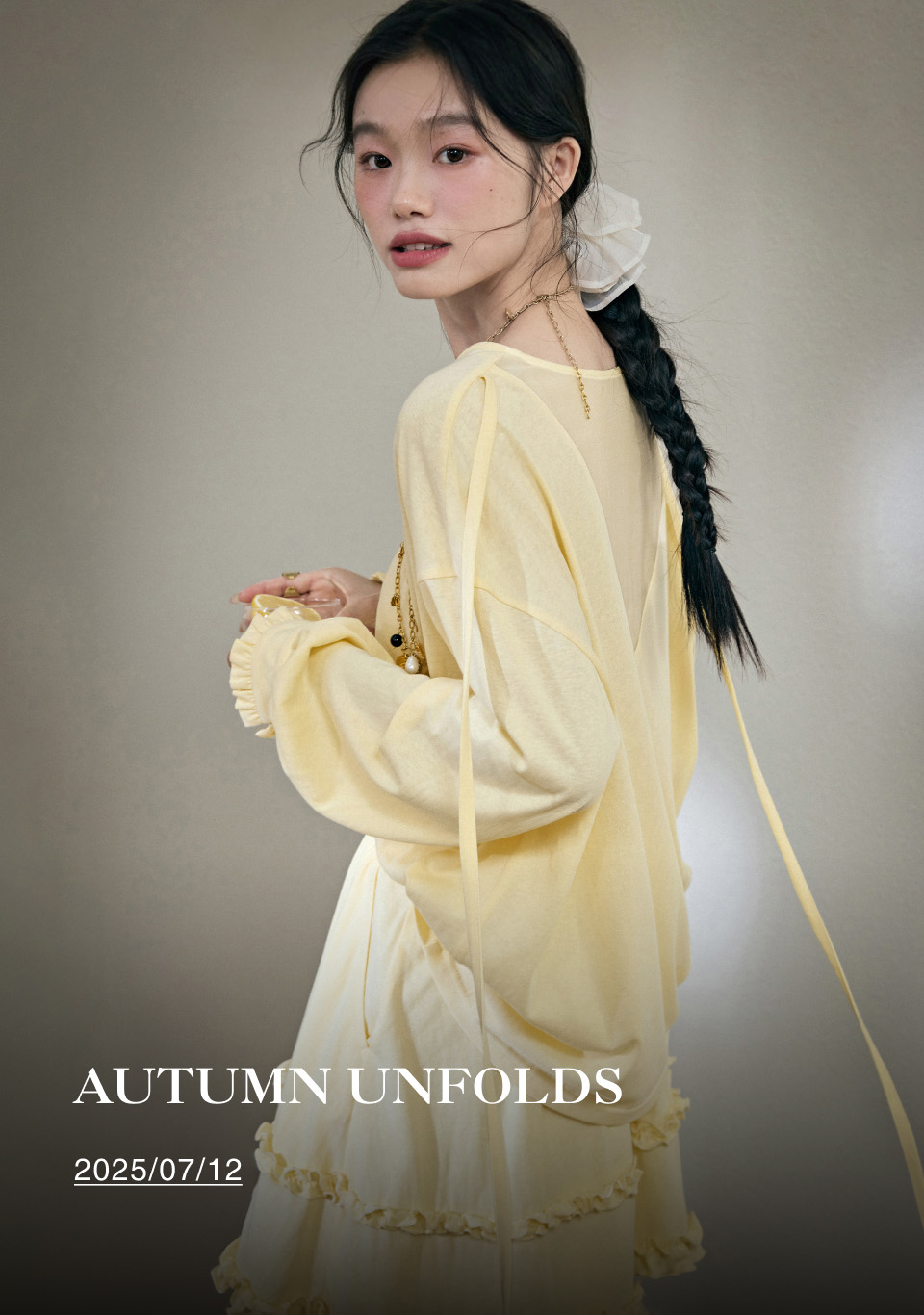 直営品【KUOSE】韓国ブランド Ruffle Vネックドレス 関税込 KUOSE.com