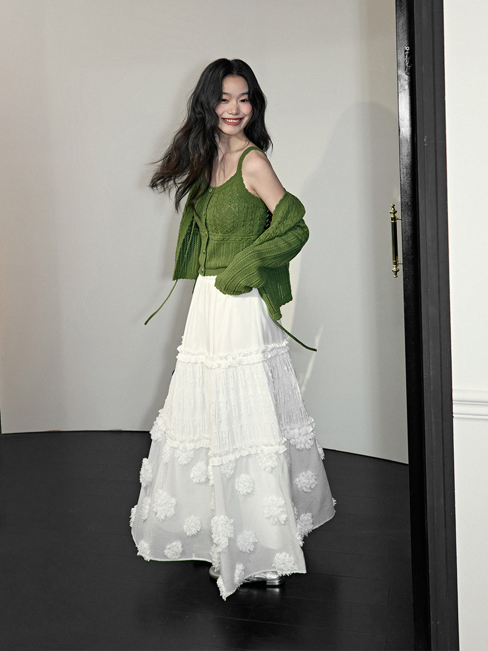 Green Cardigan and Cami – KUOSE.com