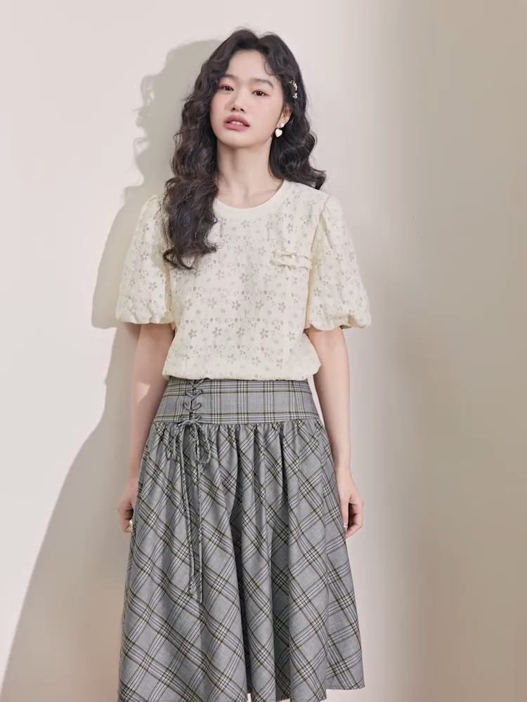 Váy Đầm Kẻ Sọc Caro Dáng Suông Tay Lỡ Cổ Bèo Nhăn, Chất Thô Đũi Phong Cách  Nữ Trẻ Trung Đũi Việt | Lazada.vn