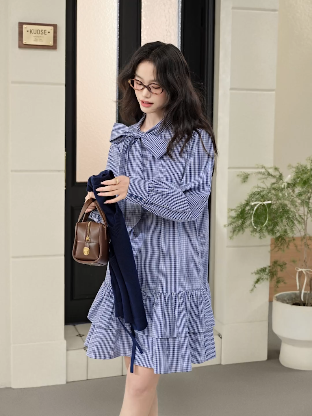 Vest and Ribbon Tie Dress – KUOSE.com