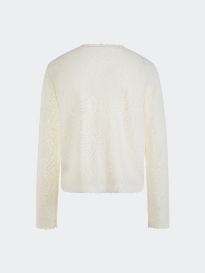 Textured Embroidered Cardigan – KUOSE.com