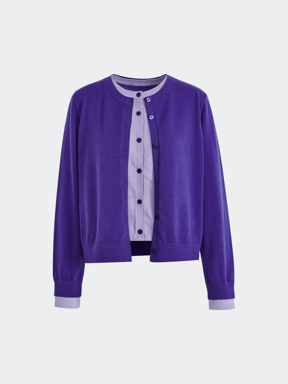 Taycanさん専用♥BRADLEIS NewYork 薄紫カーディガン LL Te chichi カーディガン ブークレーニットカーディガン