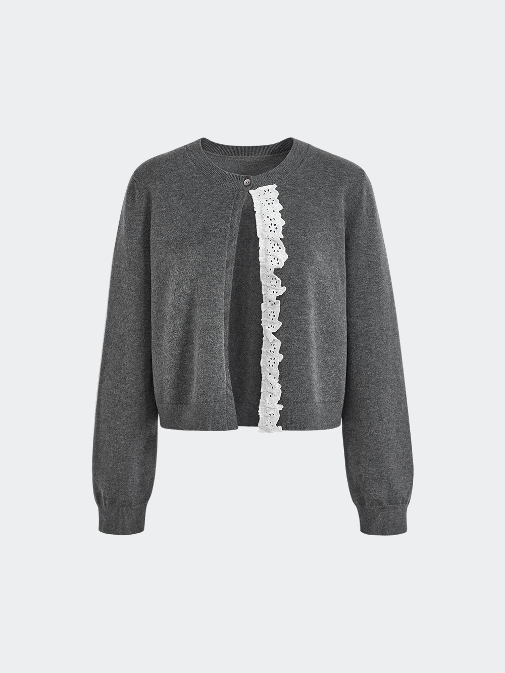 トップス INTERIM 22SS SILK 100% CARDIGAN GRAY 3 00190458_050_HEAVY-