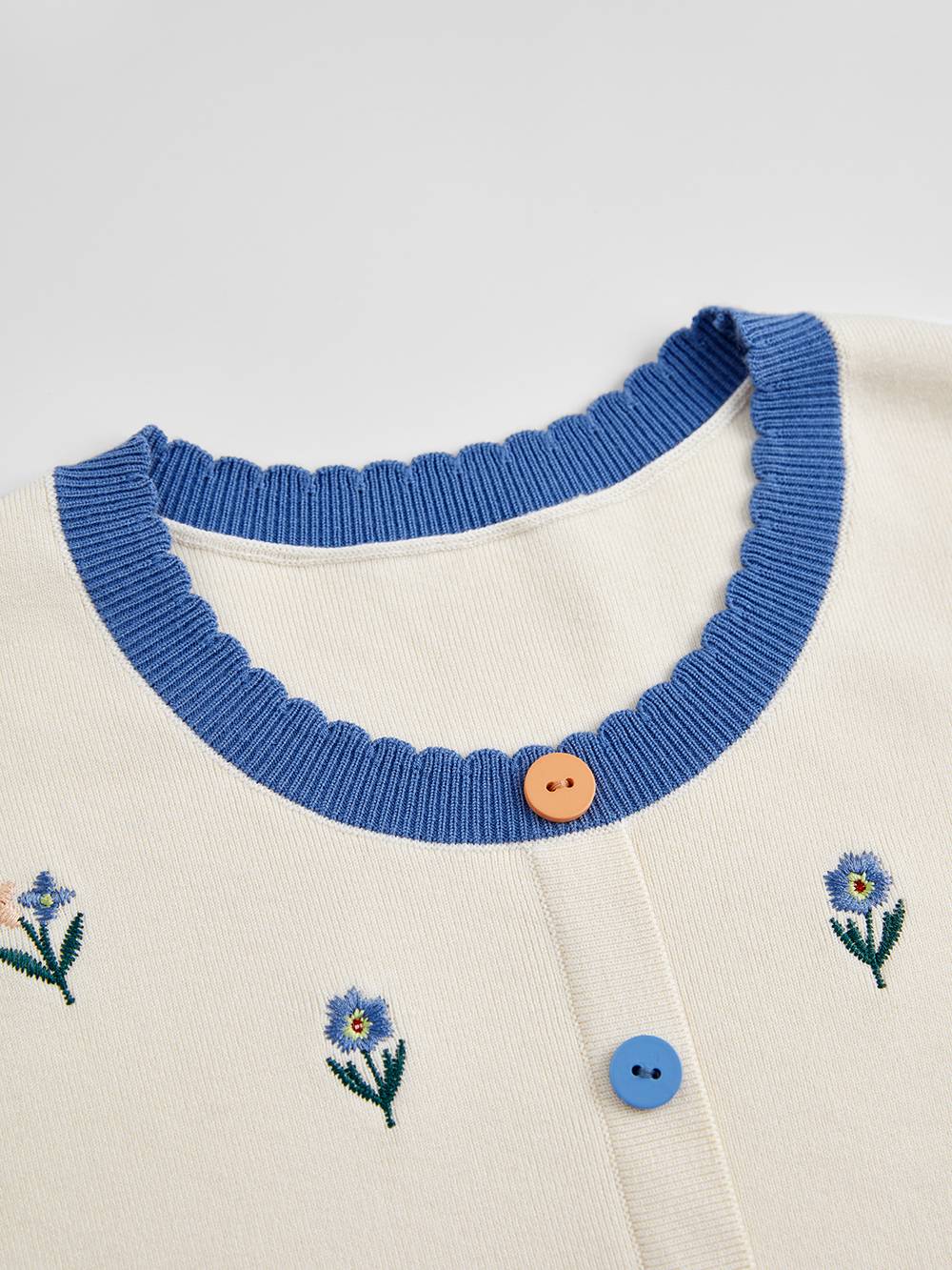 Short Sleeve Embroidered Knit Top – KUOSE.com