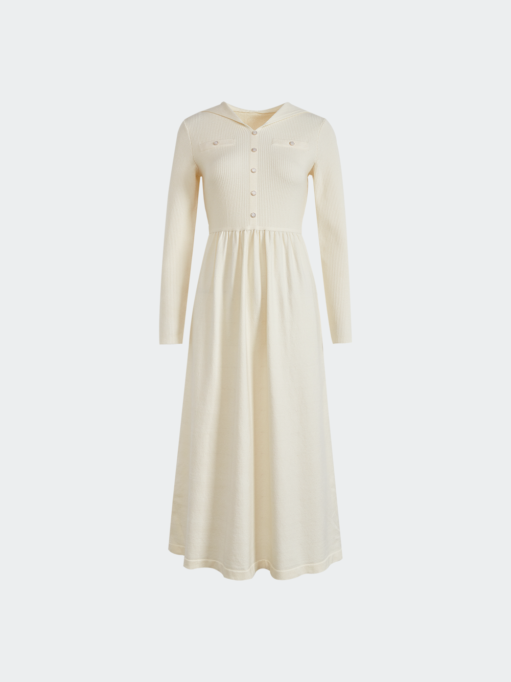 SY32 白　SYG-24A103 KNIT WORK CAPMEN&WOMEN Hooded Knit Dress – KUOSE.com