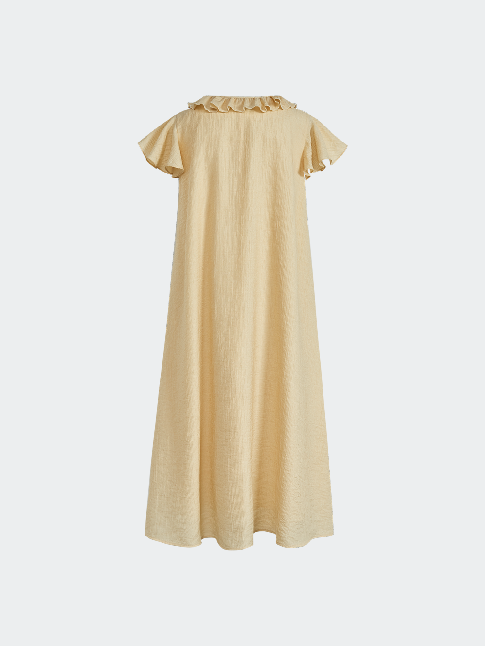 Ruffled V-Neck Dress – KUOSE.com