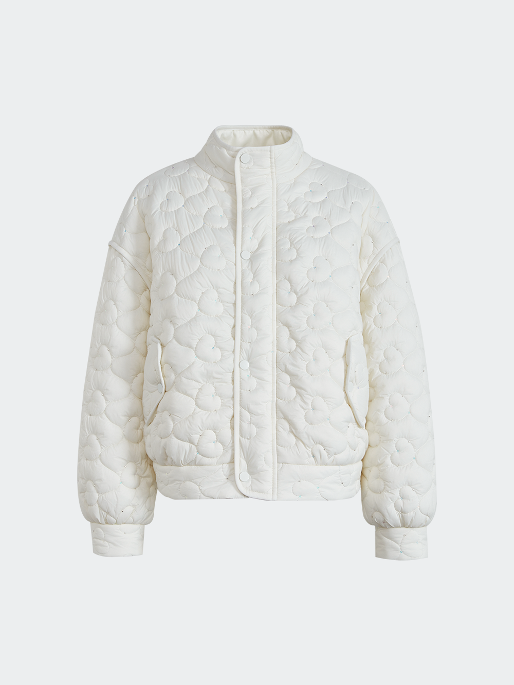 Quilted jacket white on sale