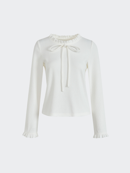 Ruffle Ribbon Top – KUOSE.com Ruffle Ribbon Top – KUOSE.com