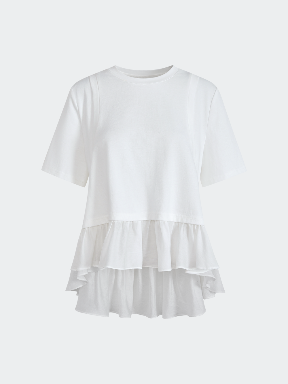 Layered Hem T-shirt – KUOSE.com Layered Hem T-shirt – KUOSE.com