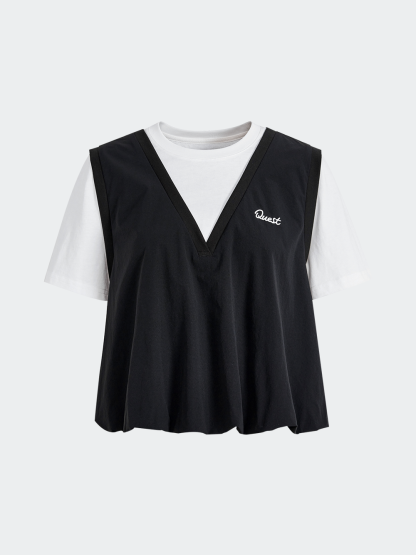Fake Two-piece Top and Skirt – KUOSE.com