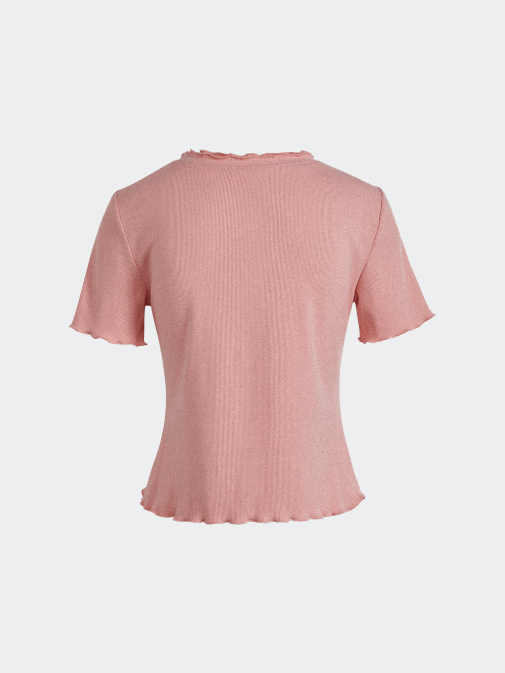むぎちゃむFRILL HALF SLEEVE HAND KNIT TOPS FRILL HALF SLEEVE HAND KNIT TOPS