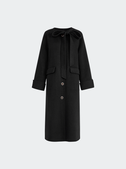 Ribbon Long Coat – KUOSE.com Ribbon Long Coat – KUOSE.com
